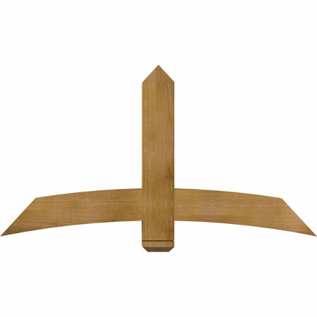 Ekena Millwork Bellingham Rough Sawn Timber Gable Bracket, Western Red Cedar, 60"W x 32"H x 6"D x 6"F, 13/12 Pitch GBW060X32X0606BEL00RWR
